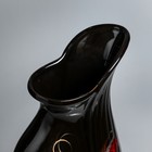 Ваза керамическая "Флора", напольная, чёрная, 47 см - Фото 4