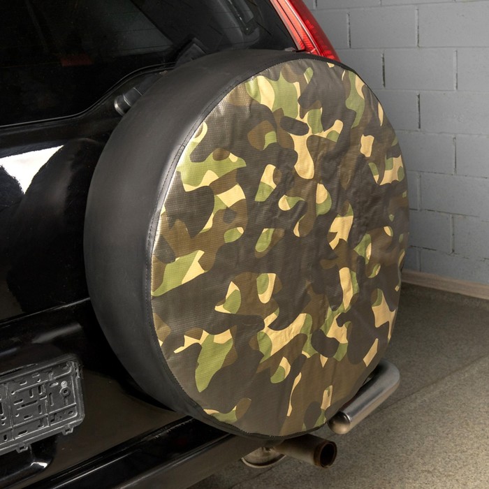 Чехол запасного колеса Skyway «Камуфляж», R15, диаметр 67 см, экокожа, полиэстер - Фото 1