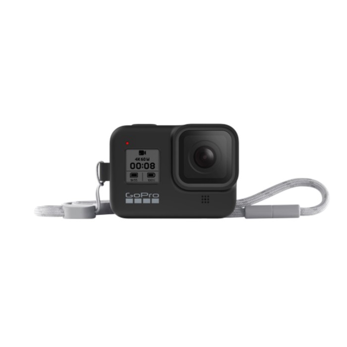 Силиконовый чехол с ремешком для камеры HERO8 GoPro AJSST-001, чёрный - Фото 1