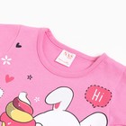 Комплект (футболка/велосипедки) для девочки, цвет розовый, рост 80см - фото 24353285