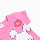 Комплект (футболка/велосипедки) для девочки, цвет розовый, рост 80см - фото 24353286