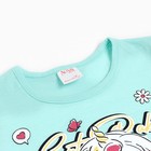 Комплект (футболка/велосипедки) для девочки, цвет мятный, рост 80см 9629972