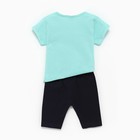 Комплект (футболка/велосипедки) для девочки, цвет мятный, рост 80см 9629972