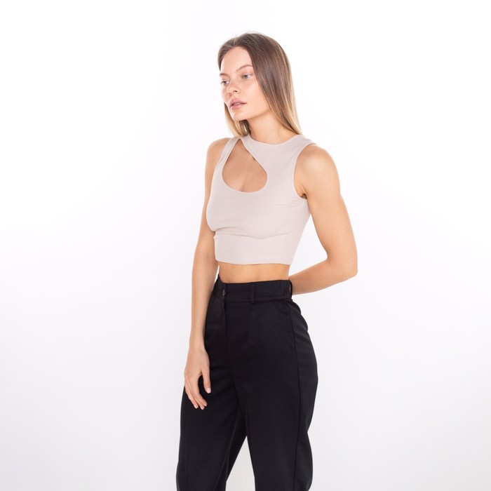 Майка женская, цвет тёмно-кремовый, размер 44 (M) - Фото 1