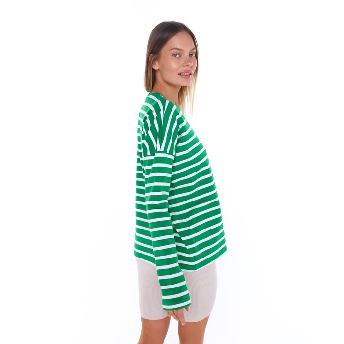 Лонгслив женский, цвет тёмно-зелёный, размер 46 (L) 63359