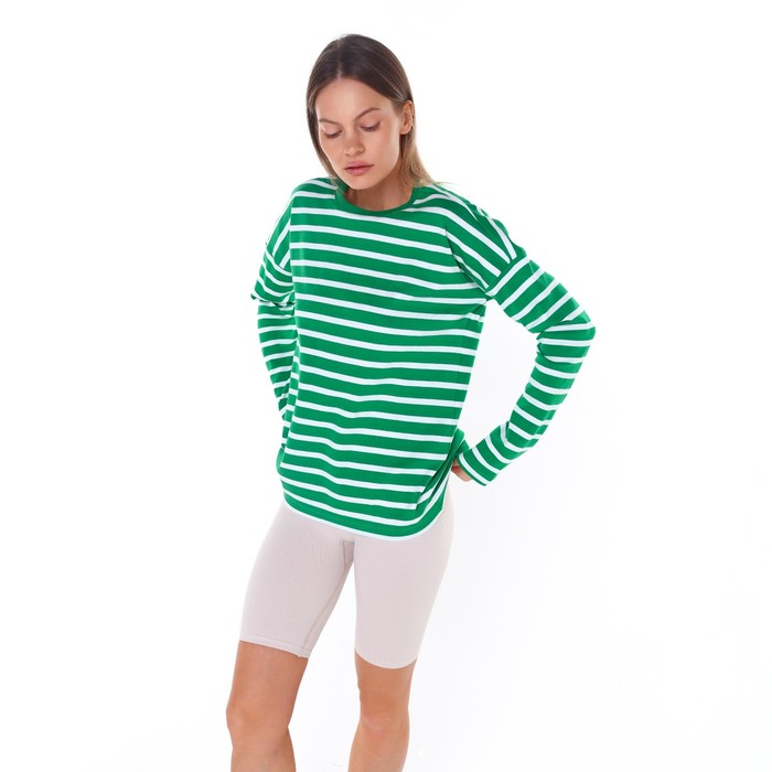 Лонгслив женский, цвет тёмно-зелёный, размер 46 (L) 63359