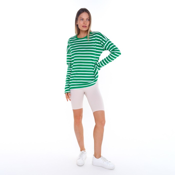 Лонгслив женский, цвет тёмно-зелёный, размер 50 (XXL) 63361