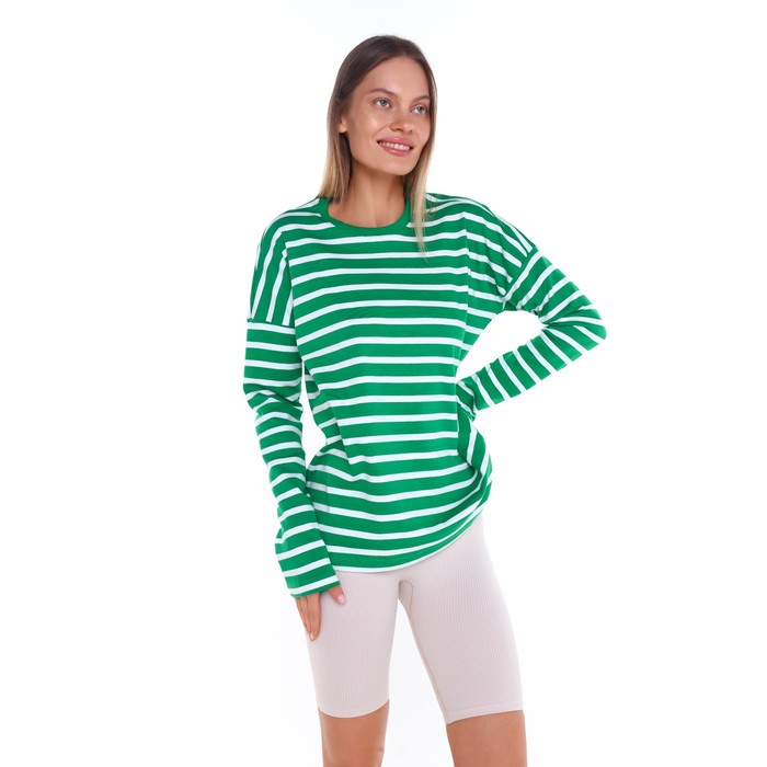 Лонгслив женский, цвет тёмно-зелёный, размер 50 (XXL) 63361