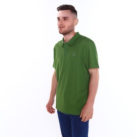 

Футболка поло мужская, цвет тёмно-зелёный, размер 52 (2XL)