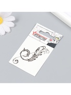 Переводная тату на тело чёрная «Скрипичный ключ», 5.3×6.2 см 9683351