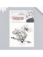 Переводная тату на тело «Геометрия с цветами», 10×10 см - фото 42890361