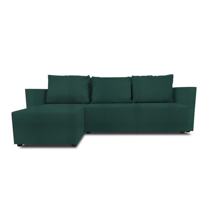 Угловой диван «Алиса 3», еврокнижка, рогожка bahama plus, цвет emerald - Фото 1