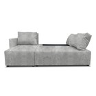 Угловой диван «Алиса 3», еврокнижка, велюр dakota, цвет ash - Фото 2