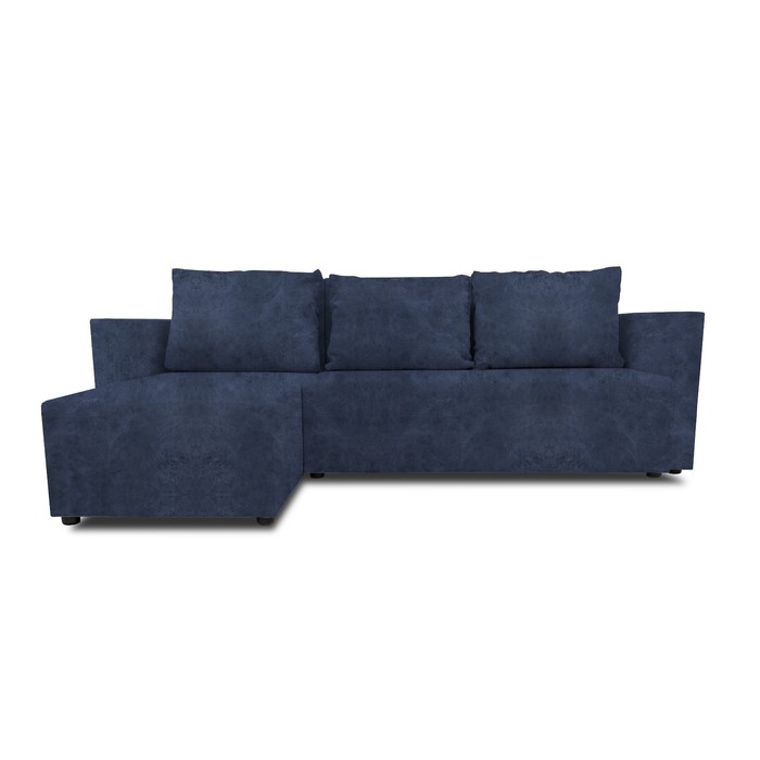 Угловой диван «Алиса 3», еврокнижка, велюр dakota, цвет denim - Фото 1