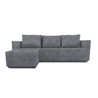 Угловой диван «Алиса 3», еврокнижка, велюр dakota, цвет grey - Фото 1