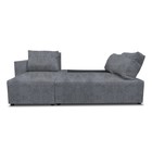 Угловой диван «Алиса 3», еврокнижка, велюр dakota, цвет grey - Фото 2