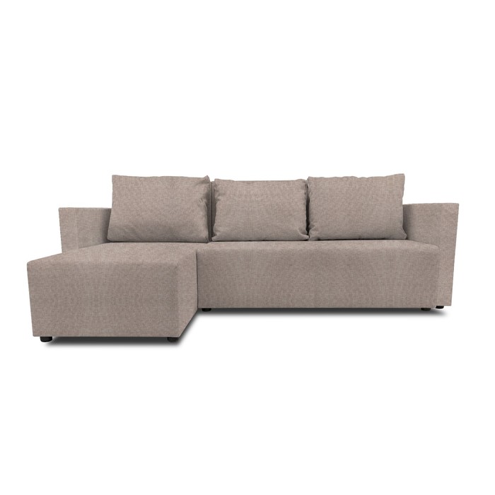 Угловой диван «Алиса 3», еврокнижка, рогожка savana plus, цвет mocca - Фото 1