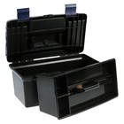 Ящик для инструмента ТУНДРА, 15", 380 х 210 х 195 мм, три органайзера, стакан для оснастки - фото 24318418