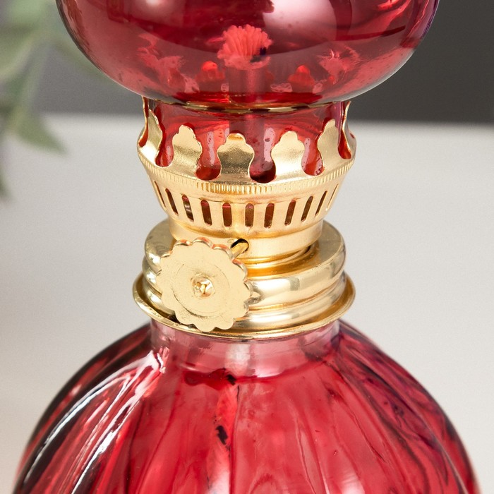 Керосиновая лампа декоративная "Алладин" красный  8*8*20 см RISALUX - фото 1885666451