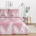 Постельное бельё Экономь и Я евро "Пёрышки" 200х215см,200х215см,70х70см-2 шт, полисатин, 80 г/м² - фото 25305394