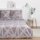 Постельное бельё Экономь и Я 2 сп "Геометрия" 175х215см, 180х215см, 70х70см-2 шт, полисатин, 80 г/м² - фото 25397283