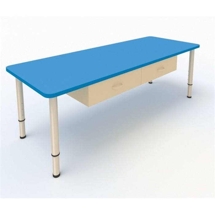 Стол-парта с ящиками, 1100×550×400(580) мм, регулируемый, гр. 0-3, цвет синий