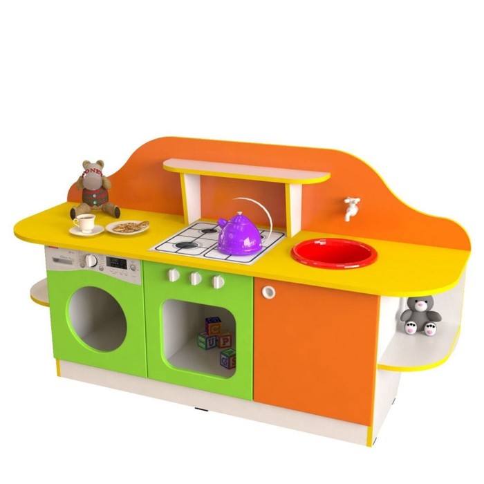 Игровая кухня «Юная хозяюшка», 1600×450×850 мм, цвет разноцветный - Фото 1