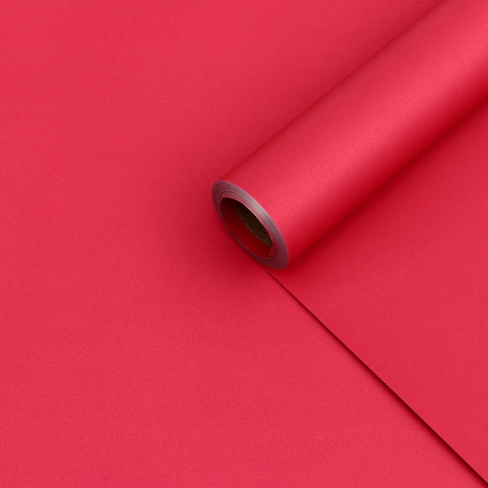 Пленка для цветов тонированная, матовая, вишневый, 0.5×10 м ±1 см, 65 мкм - Фото 1
