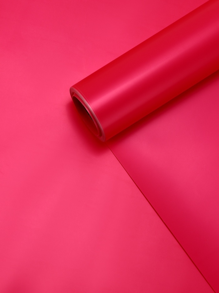 Пленка матовая для цветов и букетов, базовые цвета, рубиновая, 0.5×10 м, 65 мкм - Фото 1