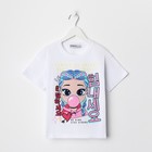 Футболка детская KAFTAN "Girl", р. 34 (122-128 см), белый 9596877 - фото 10543467