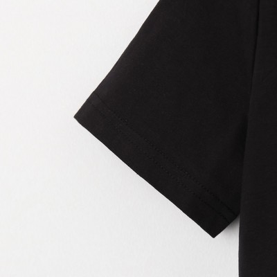 Футболка для девочки укороченная KAFTAN: Basic line, чёрная, размер 32, рост 110-116 см