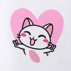 Футболка детская укороченная KAFTAN "Котик", р. 30 (98-104 см), белый - фото 24648117