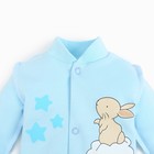 Кофточка детская, цвет голубой, зайка, рост 56 см - фото 27141491