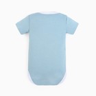 Боди детский, цвет серо-голубой, ёжик, рост 74 см - Фото 4