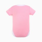 Боди детское «Панда», рост 68 см, розовое - фото 38715187