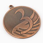 Медаль призовая 001, d=5 см «3 место», бронзовая, без ленты - Фото 3