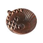 Медаль призовая бронза, d=5 см, 3 место, без ленты - Фото 5