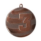 Медаль призовая 003, d=5 см 3 место. Цвет бронза. Без ленты - Фото 2