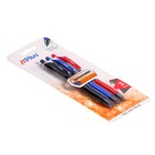 Набор гелевых цветных автоматических ручек 0,5 мм BEIFA "Студент", пластиковый корпус, 3 цвета: синий, черный, красный, с европодвесом - Фото 2