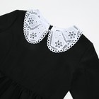 Платье школьное для девочек, цвет чёрный, рост 128 см - Фото 4