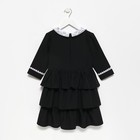 Платье школьное для девочек, цвет чёрный, рост 128 см - Фото 8