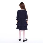Платье школьное для девочек, цвет тёмно-синий, рост 146 см - Фото 3