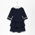 Платье школьное для девочек, цвет тёмно-синий, рост 146 см - Фото 9
