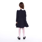 Платье школьное для девочек, цвет тёмно-синий, рост 128 см - Фото 3
