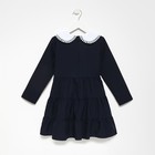 Платье школьное для девочек, цвет тёмно-синий, рост 128 см - Фото 7