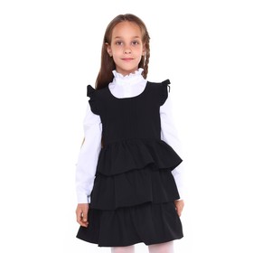 Сарафан школьный для девочек , цвет чёрный, рост 122 см