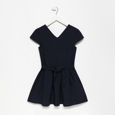 Сарафан школьный для девочек, тёмно-синий, рост 134 см