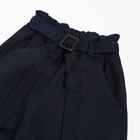 Брюки школьные для девочек, цвет тёмно-синий, рост 146 см - фото 22267851