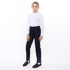 Брюки школьные для девочек, цвет тёмно-синий, рост 152 см 9588847 - фото 10544834