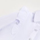 Блузка школьная для девочек, цвет белый, рост 128 см - Фото 7